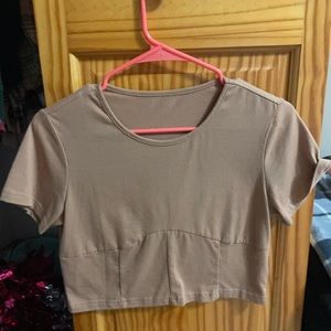 Shein brown crop top